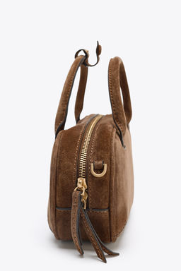 SPLIT SUEDE MINI BAG WITH DOUBLE HANDLE - Zara фото 3