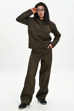 Брюки из мягкой эко замши