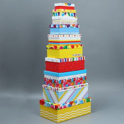 Набор коробок 10 в 1, упаковка подарочная, «С днём рождения», 12×7×4 - 32.5×20×12.5 см