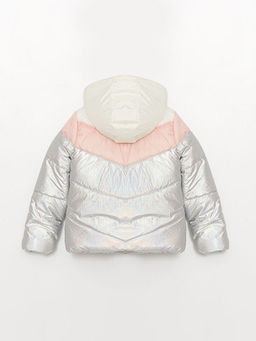 Kap??onlu Renk Bloklu K?z ?ocuk ?i?me Mont - Waikiki фото 2