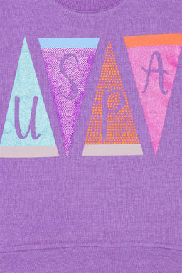 Сиреневая толстовка для девочек - U.s. polo assn фото 6