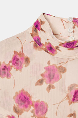 PRINTED RUFFLED BLOUSE - Zara фото 14