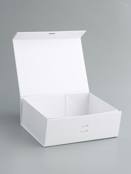 Коробка подарочная с бантом складная 29 х 22 х 10,5 см Белая