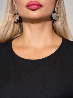 Блузка 0208-2 черный каменный