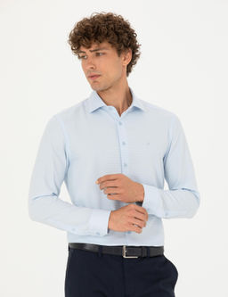 Рубашка Pierre Cardin Slim Fit светло-голубая