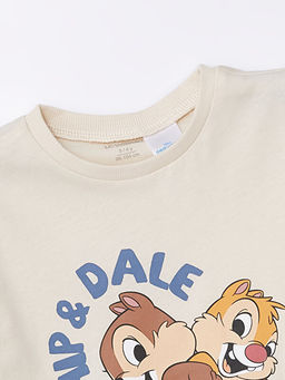 Bisiklet Yaka K?sa Kollu Chip and Dale Bask?l? Erkek Bebek Ti??rt - Waikiki фото 2