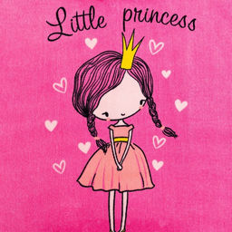 Полотенце - пончо детское LoveLife «Принцесса», махра, 100% хлопок 300 г/м, 60×120 см, ярко - розовое