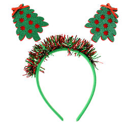Ободок новогодний карнавальный Ёлочки, цвет МИКС