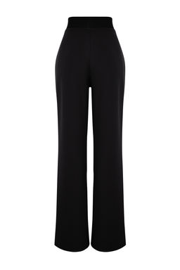 TRENDYOLMILLA Siyah Pileli Wide Leg/Rahat Kesim Orme Palazzo Pantolon TWOSS24PL00038 фото 12
