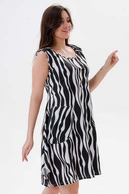 Платье женское из кулирки Кэтрин белая зебра макси - Амадэль фото 10