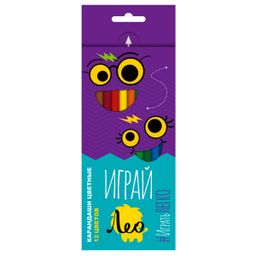 Лео Играй Набор цветных трехгранных карандашей LGCP-12 заточенный 8 х 12 цв