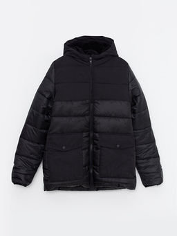 Kap??onlu Basic Erkek ?ocuk ?i?me Mont