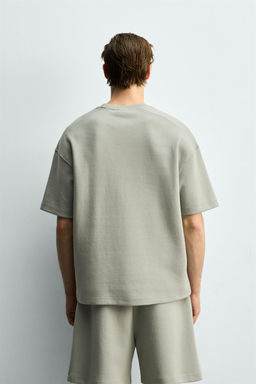 SUDADERA RELAXED FIT INTERLOCK / verde lavado - Zara фото 3