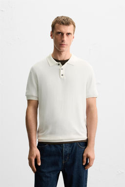 REGULAR FIT KNITTED POLO SHIRT - Zara фото 2