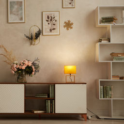 UML-B401 E27 ORANGE/WOOD Светильник настольный декоративный под лампу Е27, 40W. Механический выключатель. Оранжевый. ТМ Uniel - Volpe фото 10
