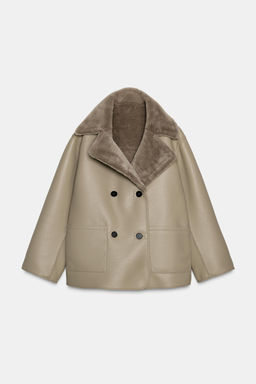 REVERSIBLE DOUBLE-FACED COAT - Zara фото 9