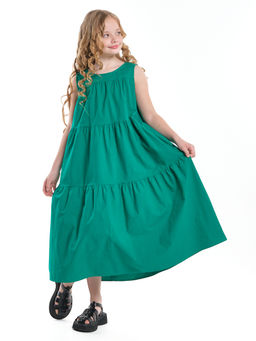 Платье Boho для девочки подростка UD 5169 изумрудный - Mini maxi фото 3