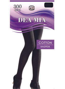 Колготки теплые DEA MIA COTTON 300 (хлопковые) nero
