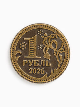Монета новогодняя сувенирная в коробочке «1 рубль. 2026», d=2.5 см
