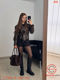Кожаная куртка весенняя - Bruno фото 2