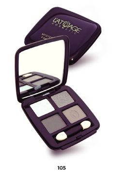 Latuage Тени для век Mysterious Eyes 4-х цветные №105 серые оттенки