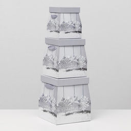 Набор подарочных коробок 3 в 1 трапеция, 19.5×22 - 12.5×15 см