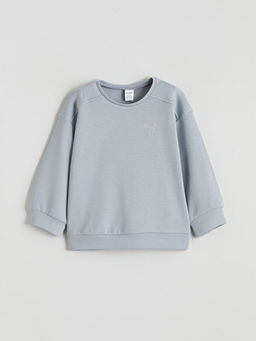 Bisiklet Yaka Soft Touch K?z ?ocuk Sweatshirt