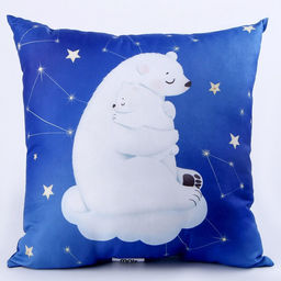 Подушка квадратная Медведица и малыш - Mni mnu фото 9