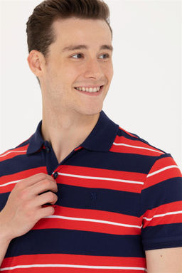 U. S. Polo Assn Мужская темно-синяя футболка с воротником-поло - U.s. polo assn фото 9