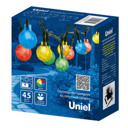 USL-S-231/PT4500 BUBBLE BALLS Садовая гирлянда на солнечной батарее Шарики-пузырьки. 30 светодиодов. Разноцветный свет. 1*АА Ni-Mh аккумулятор в/к. IP44. TM Uniel - Volpe фото 7
