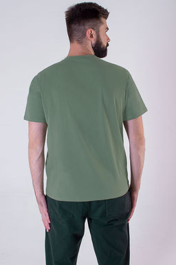 Арт. 67114/1 Футболка мужская однотонная с лайкрой 48-58 (6 шт) Цвет:олива - Идеал фото 3