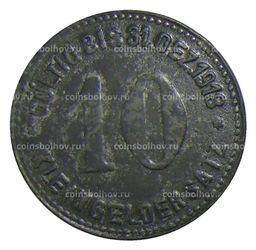 Монета 10 пфеннигов 1918 года Германия  Нотгельд Метманн
