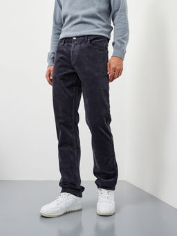 Утепленные мужские вельветовые брюки прямого кроя на флисе - Mossmore фото 11