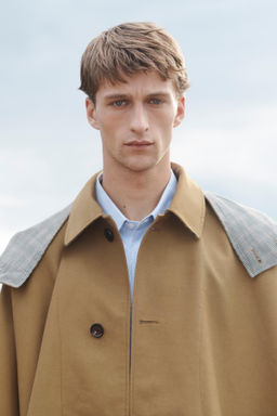 CONTRAST CHECK WATER-REPELLENT PONCHO LIMITED EDITION - Zara фото 4