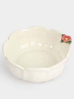 Салатник, 16х6 см, 690 мл, керамика, молочный, Цветок, Gentle flower - Anna lafarg фото 10