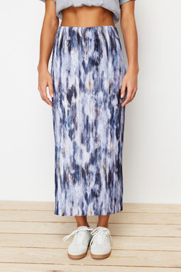 TRENDYOLMILLA Gul Kurusu Cicek Bask?l? Normal Lastikli Bel Pilise Maxi Orme Etek TWOSS24ET00055 фото 4