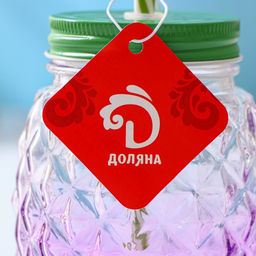 Банка стеклянная с крышкой и трубочкой Доляна Ананас, 500 мл, 12,59,513 см, цвет МИКС  фото 8
