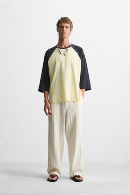 RELAXED FIT JACQUARD TROUSERS