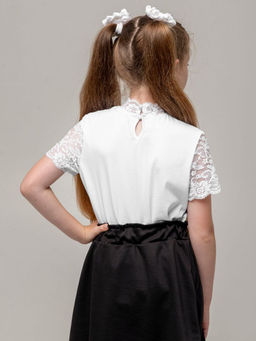 Джемпер для девочки 61359/1 Белый* 350 Lets go