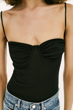 BODY TUL FRUNCES / Negro - Zara фото 2