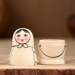 Цена за 2 шт. Заготовка для творчества «Матрешка», для росписи дерево, высшая категория, 9×4×4 см