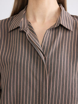 ?izgili Modal Kar???ml? Kad?n G?mlek