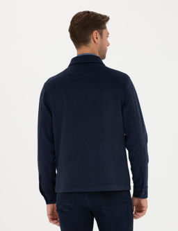 Lacivert Regular Fit G_mlek Ceket