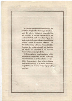 Облигация 4,5% 1000 рейхсмарок 1935 года Германия