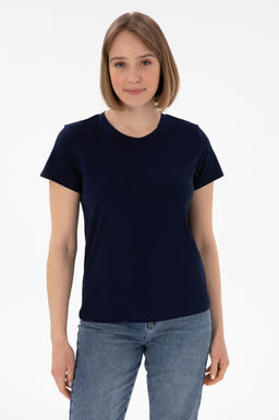 Kad_n Lacivert Basic Ti__rt Sepette S_rpriz _ndirim