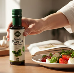 Оливковое масло с БАЗИЛИКОМ EcoGreece, ст.бут., 100мл