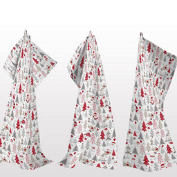 Набор подарочный - Снежные забавы Скатерть 200*145 - 1шт., Полотенце 45*60 - 3шт.