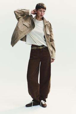 TRF BAGGY BALLOON MID-WAIST JEANS
