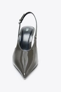 FAUX PATENT SLINGBACK SHOES - Zara фото 4