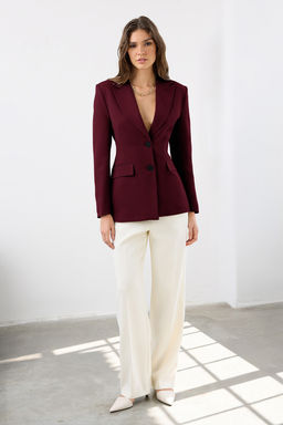 Siyah Fitted/Bele Oturan Dokuma Blazer Ceket TWOAW26BC00000 - Trendyolmilla фото 11